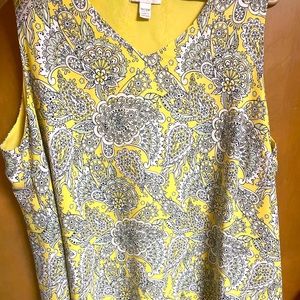 Yellow dressy tank top